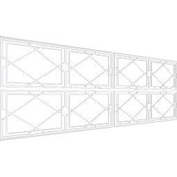 Ekena Millwork - WPKPKWA - Kiowa PVC Fretwork Wainscot Wall Panel