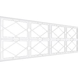 Ekena Millwork - WPKPKWA - Kiowa PVC Fretwork Wainscot Wall Panel