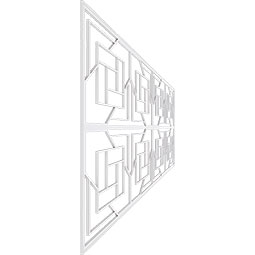 Ekena Millwork - WPKPLLD - Loveland PVC Fretwork Wainscot Wall Panel