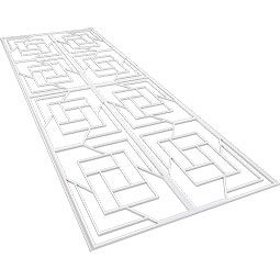 Ekena Millwork - WPKPLLD - Loveland PVC Fretwork Wainscot Wall Panel