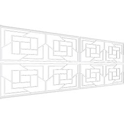 Ekena Millwork - WPKPLLD - Loveland PVC Fretwork Wainscot Wall Panel