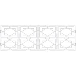 Ekena Millwork - WPKPLWD - Lakewood PVC Fretwork Wainscot Wall Panel