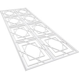 Ekena Millwork - WPKPLWD - Lakewood PVC Fretwork Wainscot Wall Panel