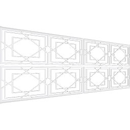 Ekena Millwork - WPKPLWD - Lakewood PVC Fretwork Wainscot Wall Panel