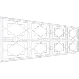 Ekena Millwork - WPKPLWD - Lakewood PVC Fretwork Wainscot Wall Panel