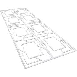 Ekena Millwork - WPKPMMT - Monument PVC Fretwork Wainscot Wall Panel