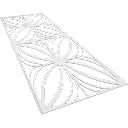 Ekena Millwork - WPKPOTS - Otis PVC Fretwork Wainscot Wall Panel