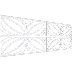 Ekena Millwork - WPKPOTS - Otis PVC Fretwork Wainscot Wall Panel