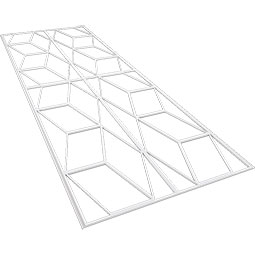 Ekena Millwork - WPKPPBL - Pueblo PVC Fretwork Wainscot Wall Panel