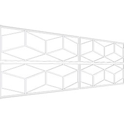 Ekena Millwork - WPKPPBL - Pueblo PVC Fretwork Wainscot Wall Panel