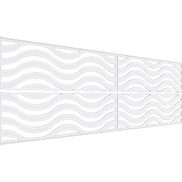 Ekena Millwork - WPKPPKR - Parker PVC Fretwork Wainscot Wall Panel