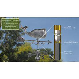 Good Directions - GD1976 - Save the Whales Pure Copper Weathervane