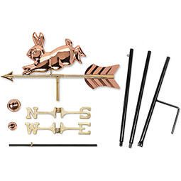 Good Directions - GDRGWV - Rabbit Garden with Garden Pole Pure Copper Weathervane