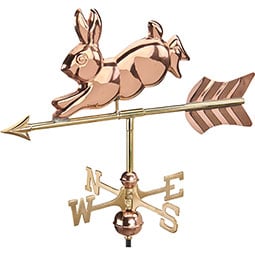 Good Directions - GDRGWV - Rabbit Garden with Garden Pole Pure Copper Weathervane