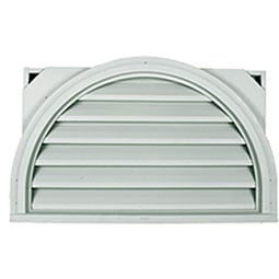 CW Ohio Inc. - WBHRS - Webb Half-Round (Square Back) Louvered Gable  Vent