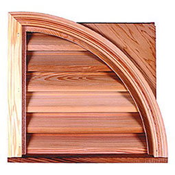 CW Ohio Inc. - WBQRSR - Webb Quarter Round Top Right (Square Back) Louvered Gable  Vent
