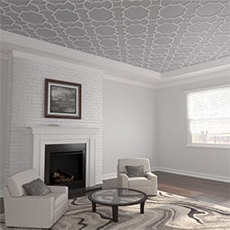 Ekena Millwork - CELPAND - Anderson Decorative Fretwork Ceiling Panels in Architectural Grade PVC
