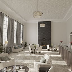 Ekena Millwork - CELPLRD - Laird Decorative Fretwork Ceiling Panels in Architectural Grade PVC