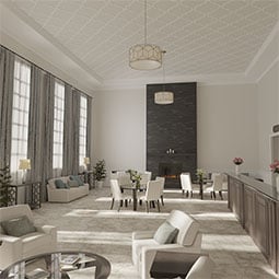 Ekena Millwork - CELPMRK - Marrakesh Decorative Fretwork Ceiling Panels in Architectural Grade PVC