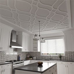 Ekena Millwork - CELPVIL - Villarreal Decorative Fretwork Ceiling Panels in Architectural Grade PVC
