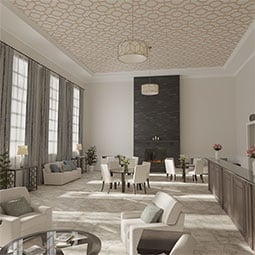 Ekena Millwork - CELWBRD - Bradley Decorative Fretwork Wood Ceiling Panels