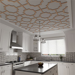 Ekena Millwork - CELWBRD - Bradley Decorative Fretwork Wood Ceiling Panels