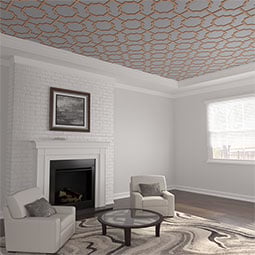 Ekena Millwork - CELWBRD - Bradley Decorative Fretwork Wood Ceiling Panels