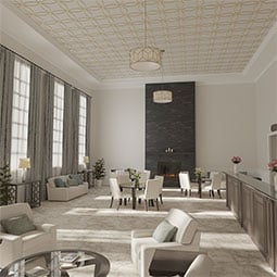 Ekena Millwork - CELWLEY - Lilley Decorative Fretwork Wood Ceiling Panels