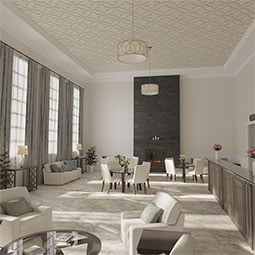 Ekena Millwork - CELWLRD - Laird Decorative Fretwork Wood Ceiling Panels