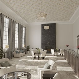 Ekena Millwork - CELWMRK - Marrakesh Decorative Fretwork Wood Ceiling Panels