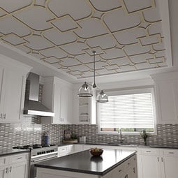 Ekena Millwork - CELWOLV - Olivia Decorative Fretwork Wood Ceiling Panels
