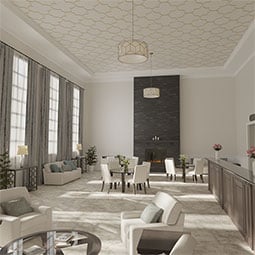 Ekena Millwork - CELWWDL - Woodall Decorative Fretwork Wood Ceiling Panels