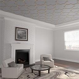 Ekena Millwork - CELWWDL - Woodall Decorative Fretwork Wood Ceiling Panels
