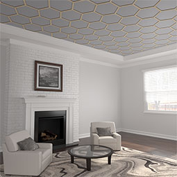 Ekena Millwork - CELWWST - Westmore Decorative Fretwork Wood Ceiling Panels