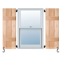 Noralco Industries, Inc. - AWB101 - Architectural Collection Real Wood Two Batten Board-n-Batten Shutters (Per Pair)