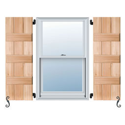 Noralco Industries, Inc. - AWB401 - Architectural Collection Real Wood Three Batten Board-n-Batten Shutters (Per Pair)