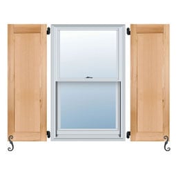 Noralco Industries, Inc. - AWF001 - Architectural Collection Real Wood Single Flat Panel Shutters (Per Pair)