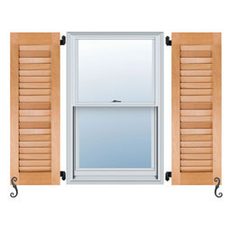 Noralco Industries, Inc. - AWL001 - Architectural Collection Real Wood All Louver Shutters (Per Pair)