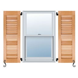 Noralco Industries, Inc. - AWL101 - Architectural Collection Real Wood Two Equal Louver Shutters (Per Pair)