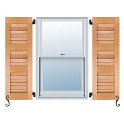 Noralco Industries, Inc. - AWL301 - Architectural Collection Real Wood Three Louver Small Middle Shutters (Per Pair)