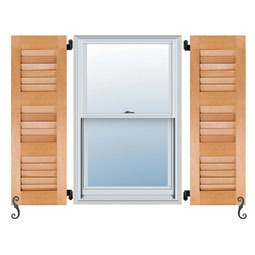 Noralco Industries, Inc. - AWL401 - Architectural Collection Real Wood Three Equal Louver Shutters (Per Pair)