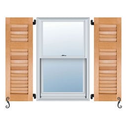 Noralco Industries, Inc. - AWL601 - Architectural Collection Real Wood Offset Louver Shutters (Per Pair)