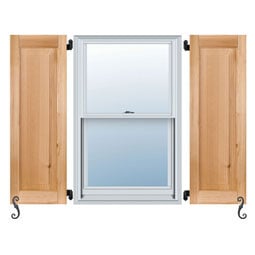 Noralco Industries, Inc. - AWP001 - Architectural Collection Real Wood Single Raised Panel Shutters (Per Pair)