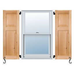 Noralco Industries, Inc. - AWP601 - Architectural Collection Real Wood Offset Panel Raised Panel Shutters (Per Pair)