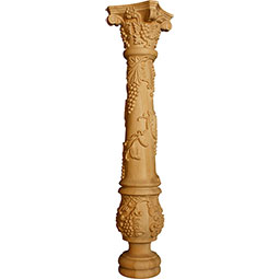 Osborne Wood Products, Inc. - OSICCGK - Carved Grape Kitchen Island Column