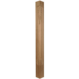 Osborne Wood Products, Inc. - OSCPCG345X275RW - 34 1/2"H x 2 3/4"W Carved Grape Corner Post, Rubberwood