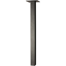 Osborne Wood Products, Inc. - OSDTLMISS28X5FB - 28"H x 5"W Mississippi Metal Dining Table Leg, Flat Black Finish
