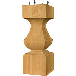 Osborne Wood Products, Inc. - OSPNHTRAN22X8PI - 22"H x 8"W Transitional Pedestal (No Holes), Knotty Pine