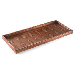 Good Directions - GD101VB - Pine Cones Multi-Purpose Boot Tray for Boots, Shoes, Plants, Pet Bowls, and More, Copper Finish