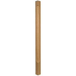 Osborne Wood Products, Inc. - OSCPNRWTRAD29X3RW - 29"H x 3"W Narrow Traditional Corner Post, Rubberwood